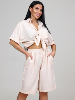 566 ЖЕНСКИЙ КОСТЮМ (шорты) (Молочный)