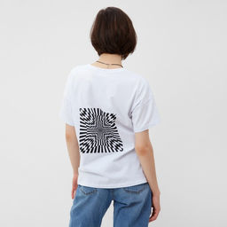 Футболка женская MINAKU Abstraction белая, размер 42