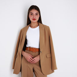 Ремень женский, ширина 3.3 см, винт, пряжка под кожу, цвет рыжий - Simaland фото 3