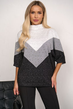 Джемпер (черный/серый) Б11-259/2 - Николь фото 2