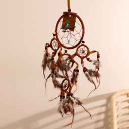 Ловец снов «Пять коричневых колец», 0.7×15×40 см