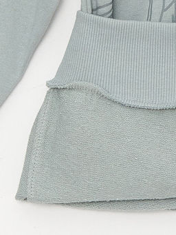 Rahat Kal?p Bisiklet Yaka Bask?l? Erkek ?ocuk Sweatshirt - Waikiki фото 3