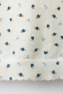 FLORAL KNIT T-SHIRT - Zara фото 4