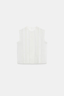 BLUSA ROM?NTICA BORDADA ZW COLLECTION / Blanco - Zara фото 5
