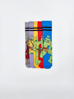 Ninja Kaplumba?alar Bask?l? Erkek Soket ?orap 5li