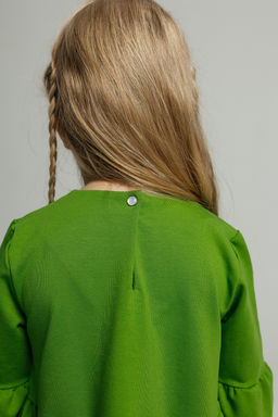 Платье Леди, цвет Травяной-зеленый, 78% х/б 16% пэ 6% лайкра - 5+ фото 3