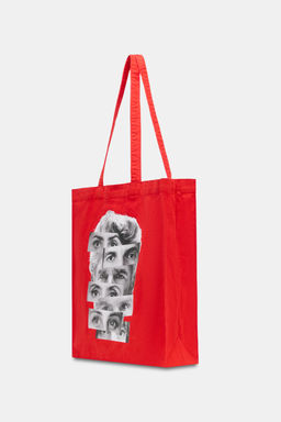 BOLSA SHOPPER ALMOD?VAR / Rojo - Zara фото 3