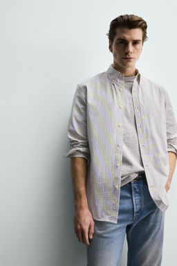 CAMISA REGULAR FIT ALGOD?N / Amarillo oscuro - Zara фото 7