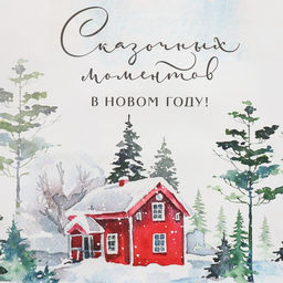 Пакет подарочный новогодний крафтовый «Сказка», 32×28×15 см
