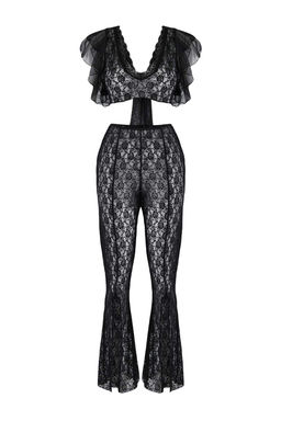 Siyah Dantel Kaps?z Ic Camas?r? Tak?m? THMAW26CC00030 - Trendyolmilla фото 5