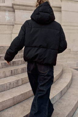 SHORT WATER-REPELLENT WINDPROOF HOODED ANORAK - Zara фото 3