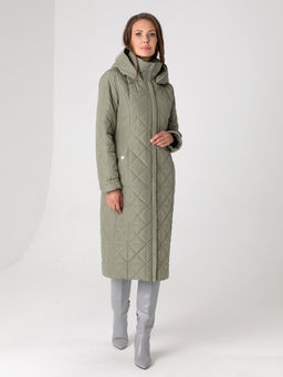 24307 Пальто дем. оливковый - Dizzyway фото 2
