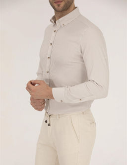 Bej Slim Fit Uzun Kollu G_mlek - Pierre cardin фото 6