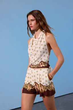 Limited Edition _ok Renkli Desenli Astarl_ _ort & Bermuda TWOSS26SR00063