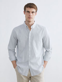 Regular Fit ?izgili Erkek G?mlek