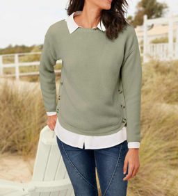 Пуловер, цвета грязи