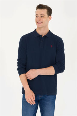 U. S. Polo Assn / Мужской темно-синий базовый свитшот - U.s. polo assn фото 14