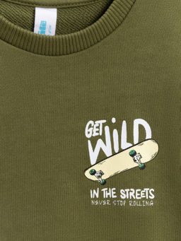 ACOOLA / Джемпер детский для мальчиков Mackay хаки  фото 5