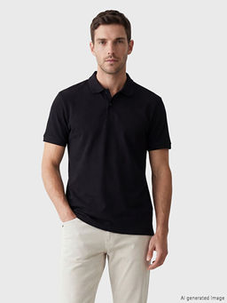 Polo Yaka Penye Erkek Ti??rt