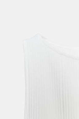 VESTIDO COMBINADO GODETS / Blanco - Zara фото 9