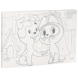 Картина по номерам для детей «Котенок Гав», 20×30 см