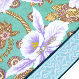 "Япония-2014" Полотенце махровое 34х78см, плотность 300гр/м2, 100% хлопок, Фантазия, зеленый, Bolangde (Китай)