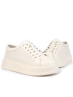 05-DXT53-2 BEIGE Кроссовки женские (натуральная кожа)