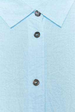 ZW COLLECTION CREASED BUTTON SHIRT - Zara фото 9
