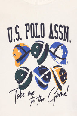 Кремовый свитшот для мальчика - U.s. polo assn фото 4
