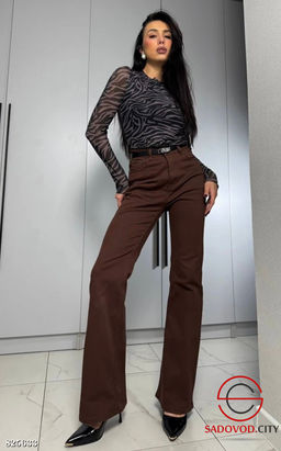 Джинсы клёш с высокой посадкой