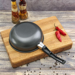 Ковш Promo, 900 мл, d=16 см, бакелитовая ручка, антипригарное покрытие, углеродистая сталь, серый