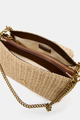 BOLSO BANDOLERA CADENA MET?LICA / Beige claro - Zara фото 6