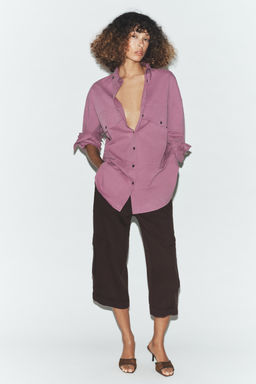 OVERSIZE HIGH-NECK SHIRT - Zara фото 11