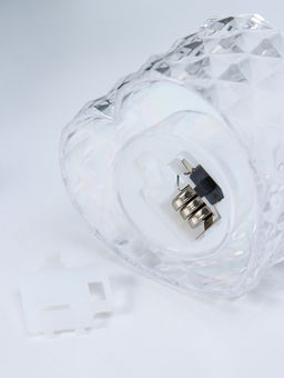 Цена за 2 шт. Светодиодная свеча LED - ночник RISALUX «В сердце», от батареек 3×LR1130, прозрачный, 6.7×6.5×3.8 см