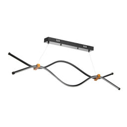 Светильник «Волны» LED 32 Вт 6000К чёрный 100×18-85 см