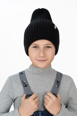 Шапка вязаная  грифель Ш-120 (56-58)