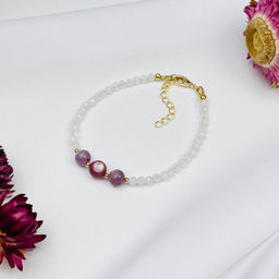 Браслет из Лунного камня и Лепидолита - Радуга самоцветов фото 2