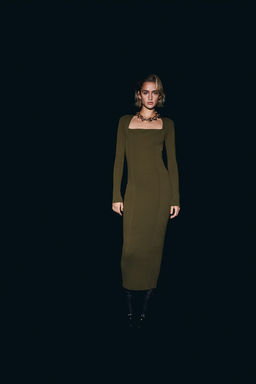 Vestido en punto mixto - H&m фото 3