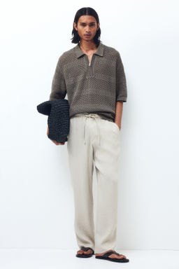 Polo en punto calado Relaxed Fit - H&m фото 4