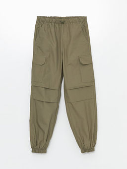 Beli Lastikli K?z ?ocuk Kargo Jogger Pantolon