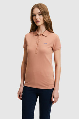 Kad_n Pudra Polo Yaka Basic Ti__rt