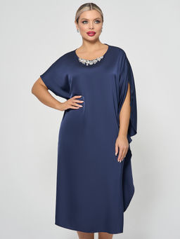 Платье 0390-1п_У тёмно-синий