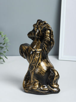 Копилка для денег Лошадка с попоной, гипс, 25 см, античный