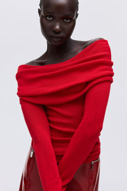 Jersey off-the-shoulder - H&m фото 4