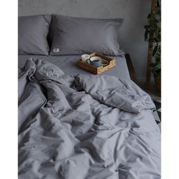 Постельное бельё Этель 2 сп, размер 180х210 см, 220х240 см, 50х70 см-2шт, цвет серый, 100% жатый хлопок, 140г  фото 3