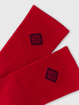 Цена за 5 пар! Носки унисекс красные с рисунком в виде орнамента я.красный 559U-2809 - Mark formelle фото 2