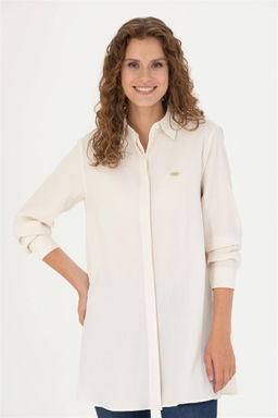 U. S. Polo Assn Женская рубашка с длинным рукавом цвета экрю - U.s. polo assn фото 10