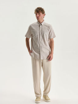 Regular Fit K?sa Kollu Poplin Erkek G?mlek