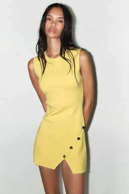 IRREGULAR BUTTON KNIT DRESS - Zara фото 2