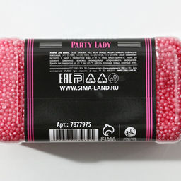 Жемчуг для ванны во флаконе виски Party Lady, аромат нежный пион, 190 г - Чистое счастье фото 3